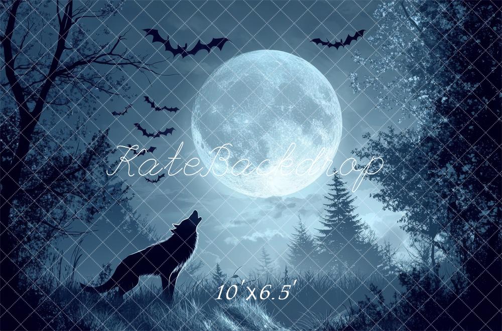 Kate Wolf Howling Full Moon Backdrop Designed by Lidia Redekopp