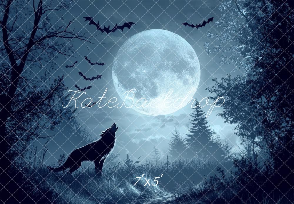 Kate Wolf Howling Full Moon Backdrop Designed by Lidia Redekopp