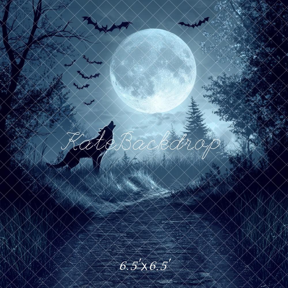 Kate Wolf Howling Full Moon Backdrop Designed by Lidia Redekopp