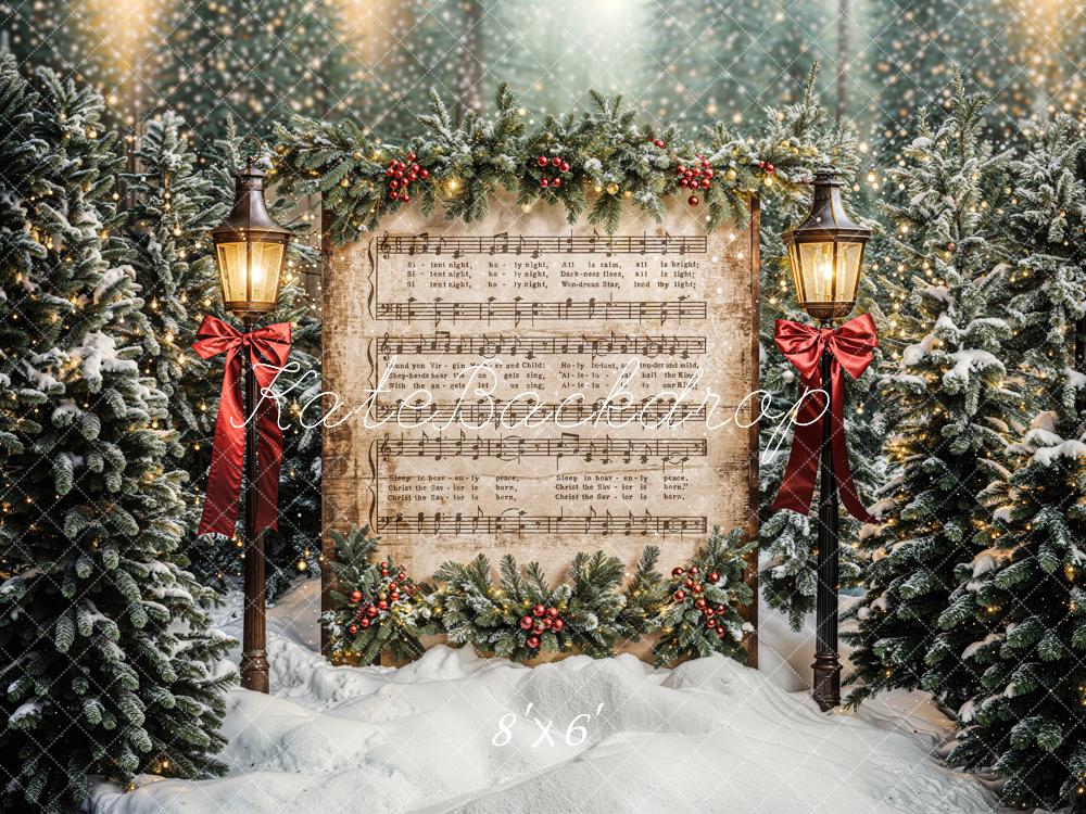 Kate Christmas Tree Music Sheet Backdrop Designed by Chain Photography