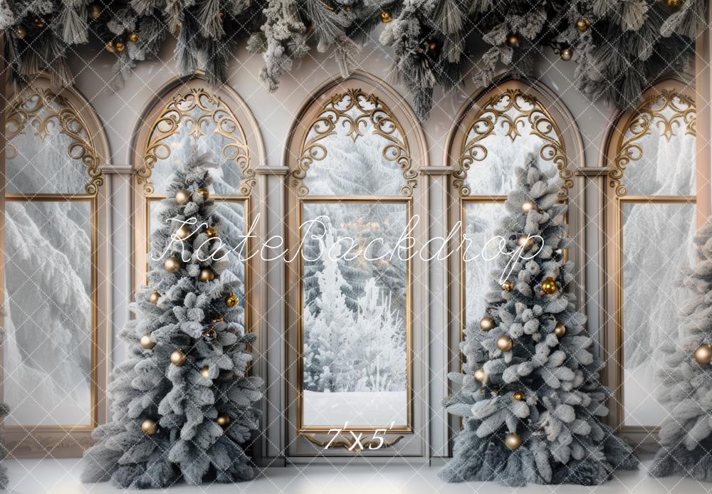 Kate Frosted Arch Windows Backdrop Designed by Mini MakeBelieve