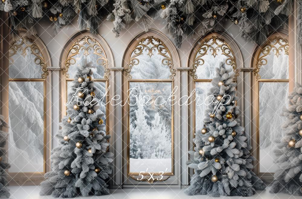 Kate Frosted Arch Windows Backdrop Designed by Mini MakeBelieve