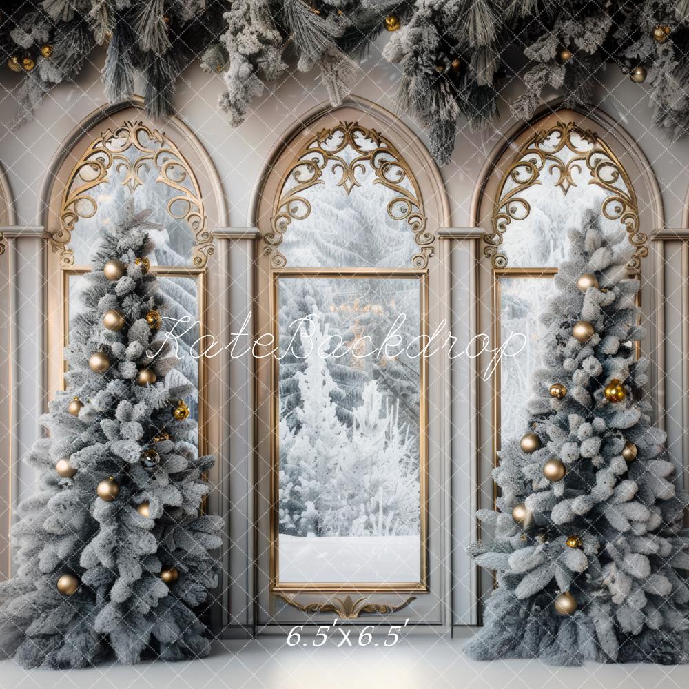 Kate Frosted Arch Windows Backdrop Designed by Mini MakeBelieve