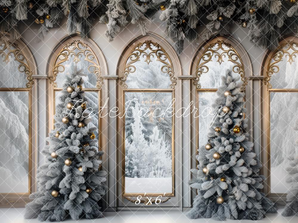 Kate Frosted Arch Windows Backdrop Designed by Mini MakeBelieve