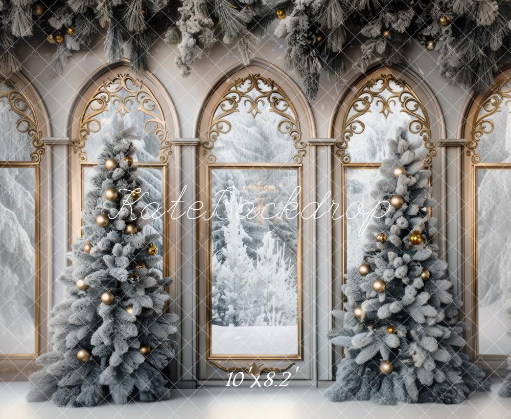 Kate Frosted Arch Windows Backdrop Designed by Mini MakeBelieve