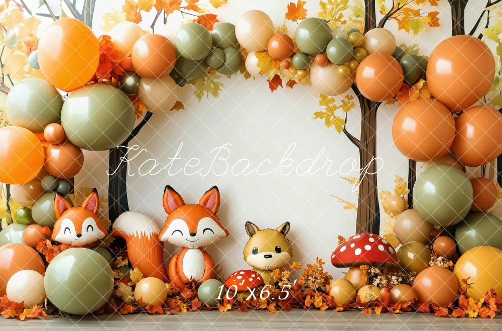 Kate Autumn Forest Foxes Backdrop Designed by Patty Robert