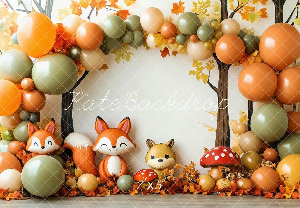 Kate Autumn Forest Foxes Backdrop Designed by Patty Robert