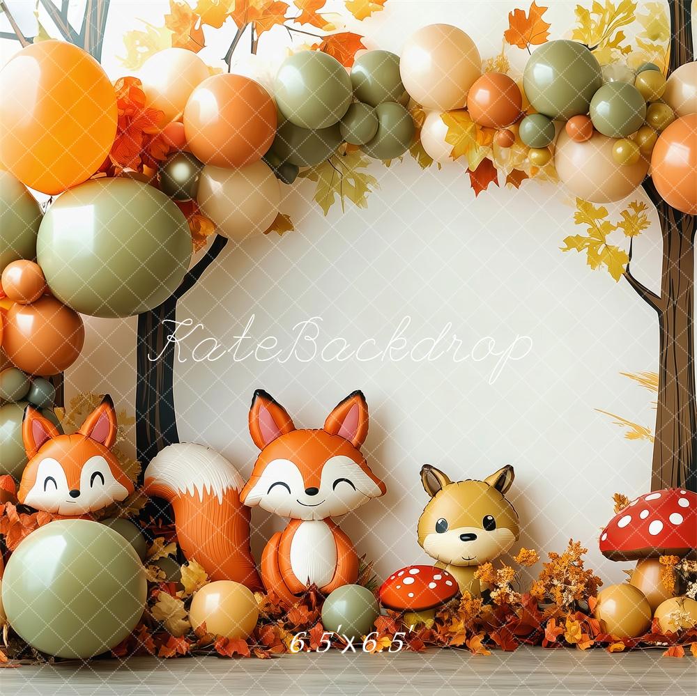 Kate Autumn Forest Foxes Backdrop Designed by Patty Robert