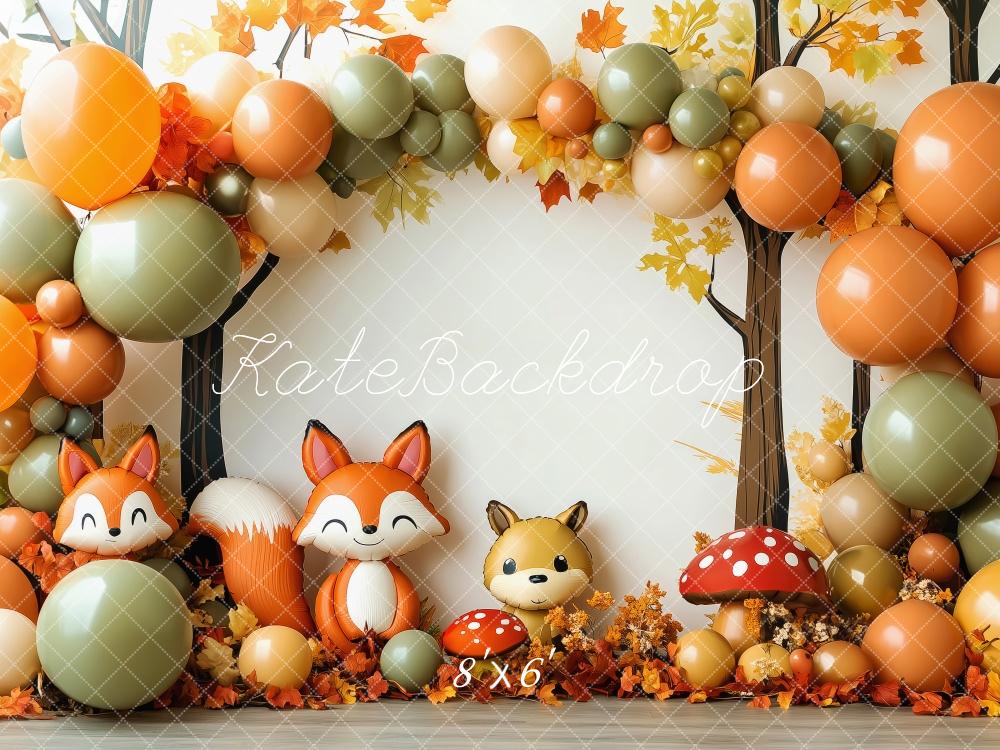 Kate Autumn Forest Foxes Backdrop Designed by Patty Robert