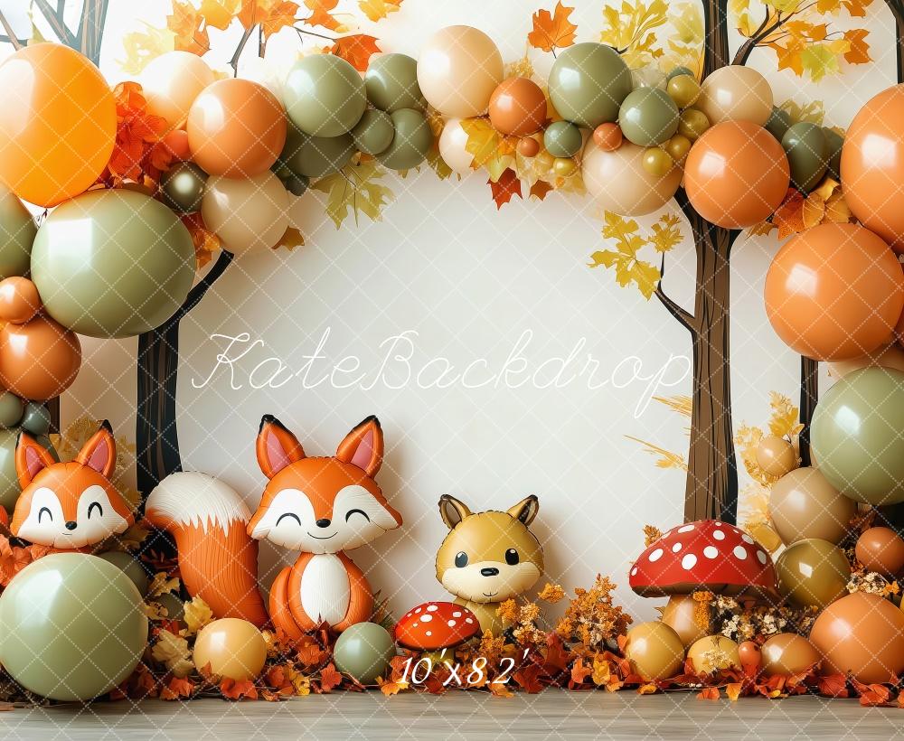 Kate Autumn Forest Foxes Backdrop Designed by Patty Robert