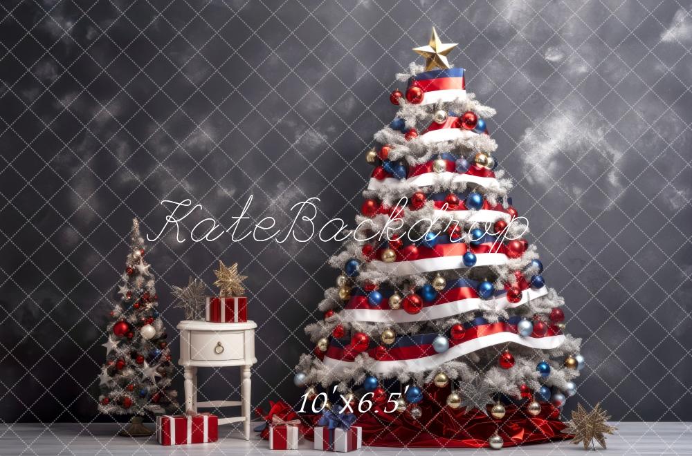 Kate Christmas Tree Backdrop Dark Gray Wall Designed by Lidia Redekopp