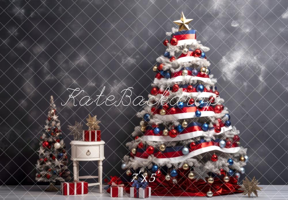 Kate Christmas Tree Backdrop Dark Gray Wall Designed by Lidia Redekopp