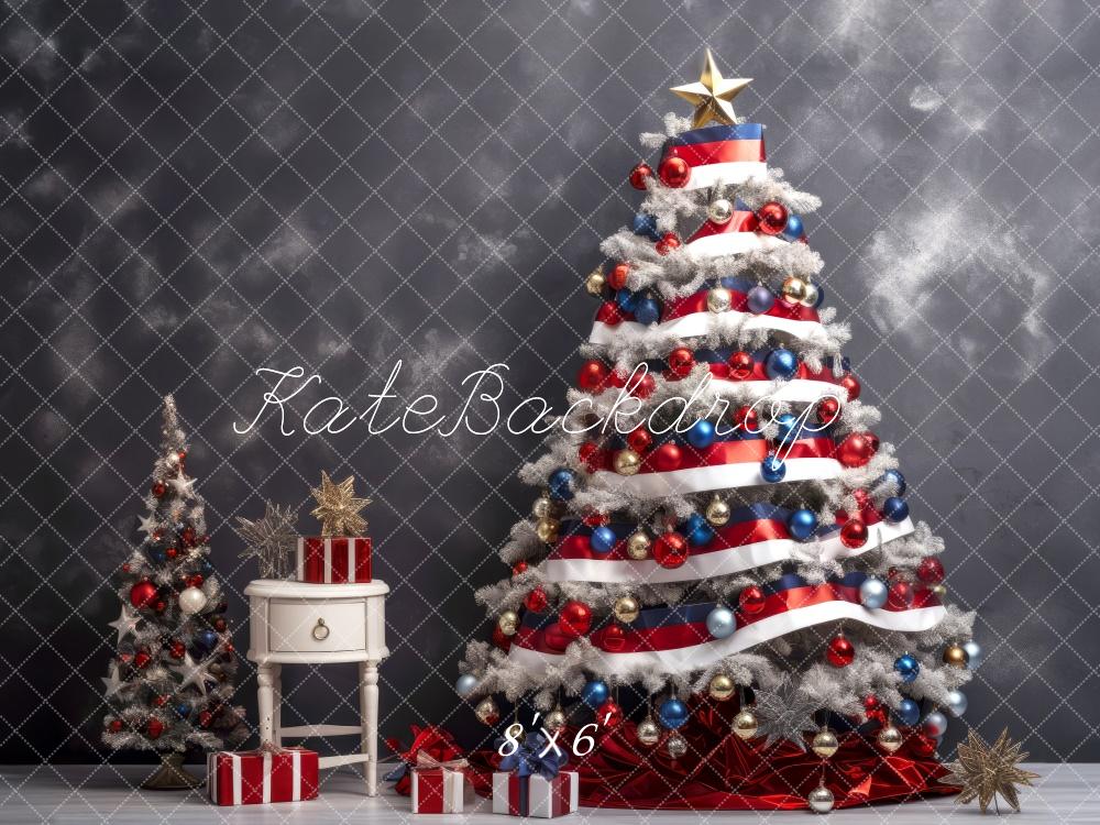 Kate Christmas Tree Backdrop Dark Gray Wall Designed by Lidia Redekopp