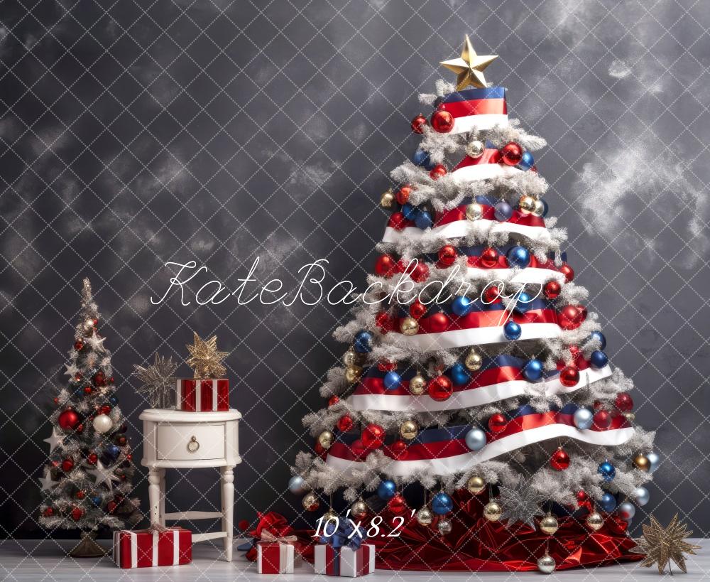 Kate Christmas Tree Backdrop Dark Gray Wall Designed by Lidia Redekopp