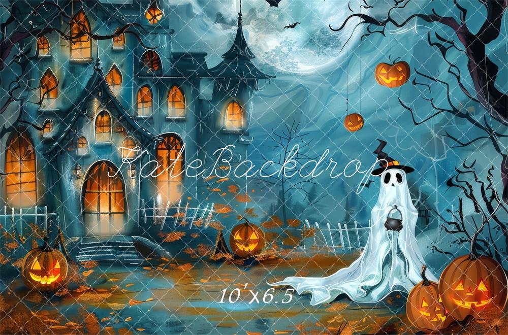 Kate Ghostly Trick or Treat Halloween Backdrop Designed by Lidia Redekopp