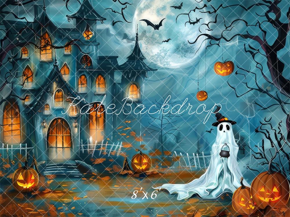 Kate Ghostly Trick or Treat Halloween Backdrop Designed by Lidia Redekopp