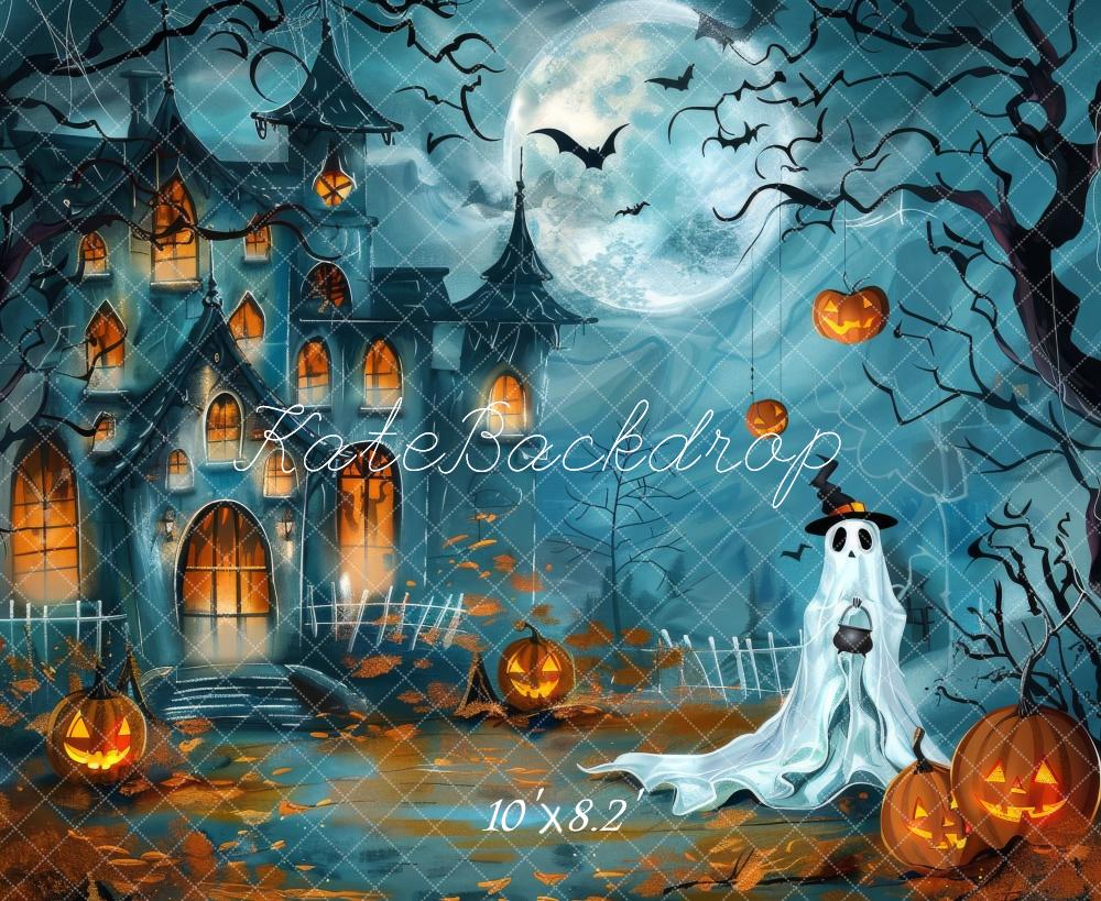 Kate Ghostly Trick or Treat Halloween Backdrop Designed by Lidia Redekopp