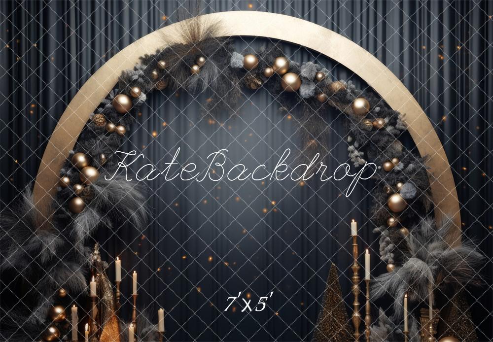 Kate Golden Ring Christmas Arch Backdrop Designed by Lidia Redekopp