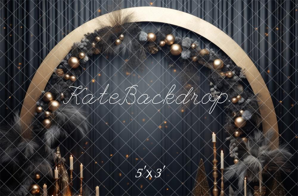 Kate Golden Ring Christmas Arch Backdrop Designed by Lidia Redekopp