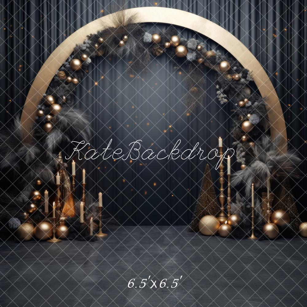 Kate Golden Ring Christmas Arch Backdrop Designed by Lidia Redekopp