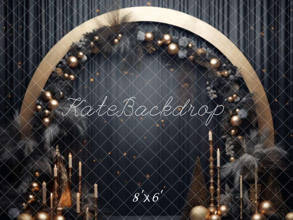 Kate Golden Ring Christmas Arch Backdrop Designed by Lidia Redekopp