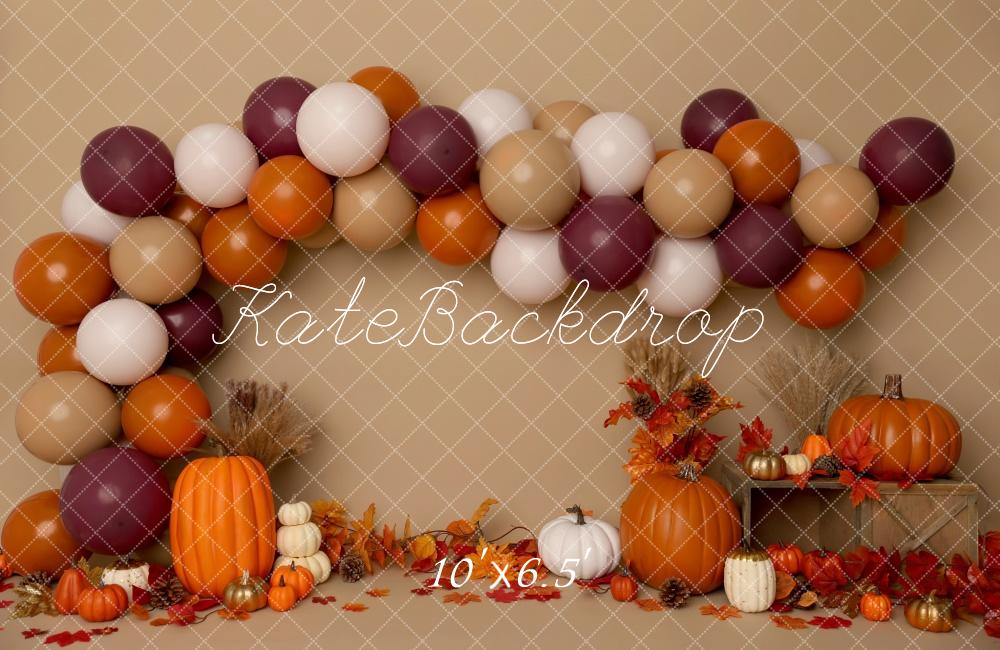 Kate Fall Burgundy and Orange Birthday Backdrop Designed by Melissa King