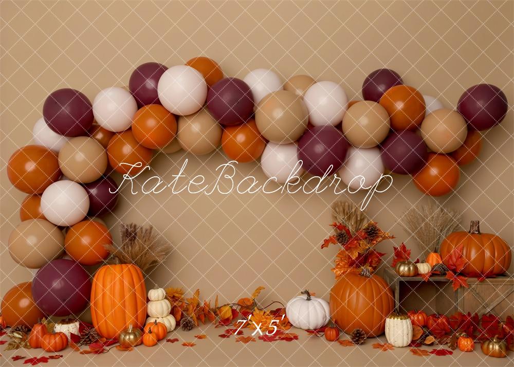 Kate Fall Burgundy and Orange Birthday Backdrop Designed by Melissa King