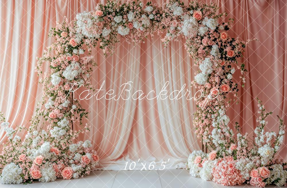 Kate Spring Flower Arch Pink Wedding Backdrop Designed by Emetselch