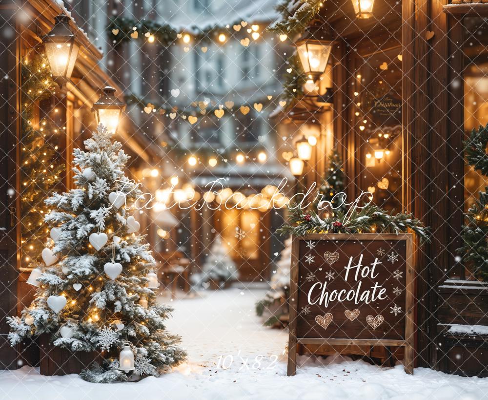 Kate Christmas Hot Chocolate Shop Backdrop Designed by Emetselch