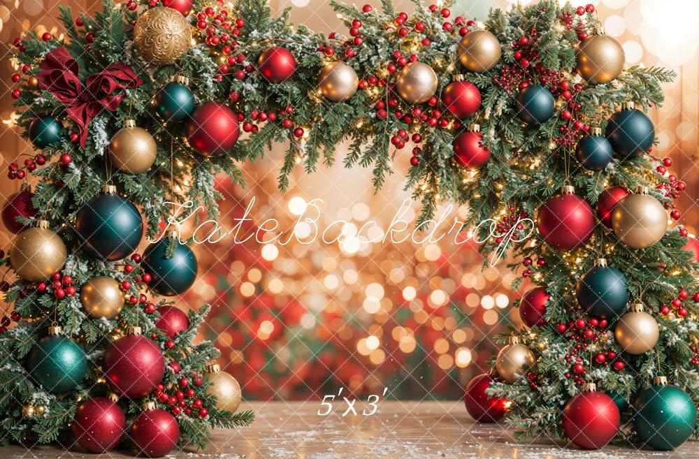 Kate Bokeh Backdrop Christmas Ornament Arch Designed by Emetselch