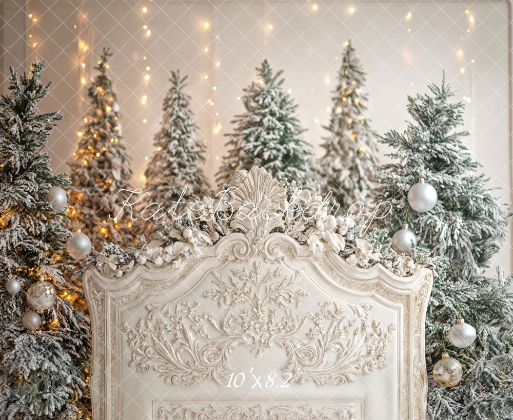 Kate Christmas Trees Headboard Backdrop Designed by Emetselch