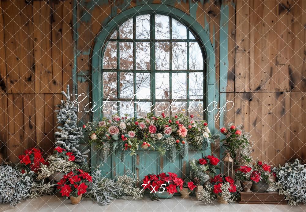 Kate Floral Barn Christmas Backdrop Designed by Laura Bybee