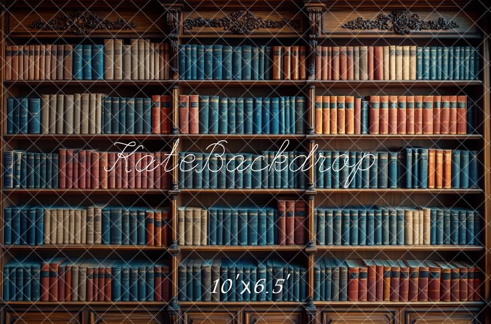 Kate Headshots Books Backdrop Designed by Mini MakeBelieve