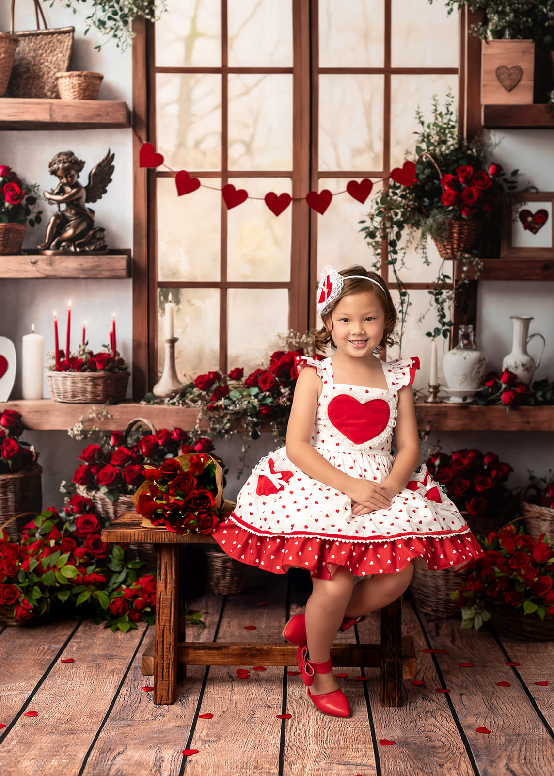 Kate Valentine's Day Roses Shelves Backdrop Designed by Emetselch