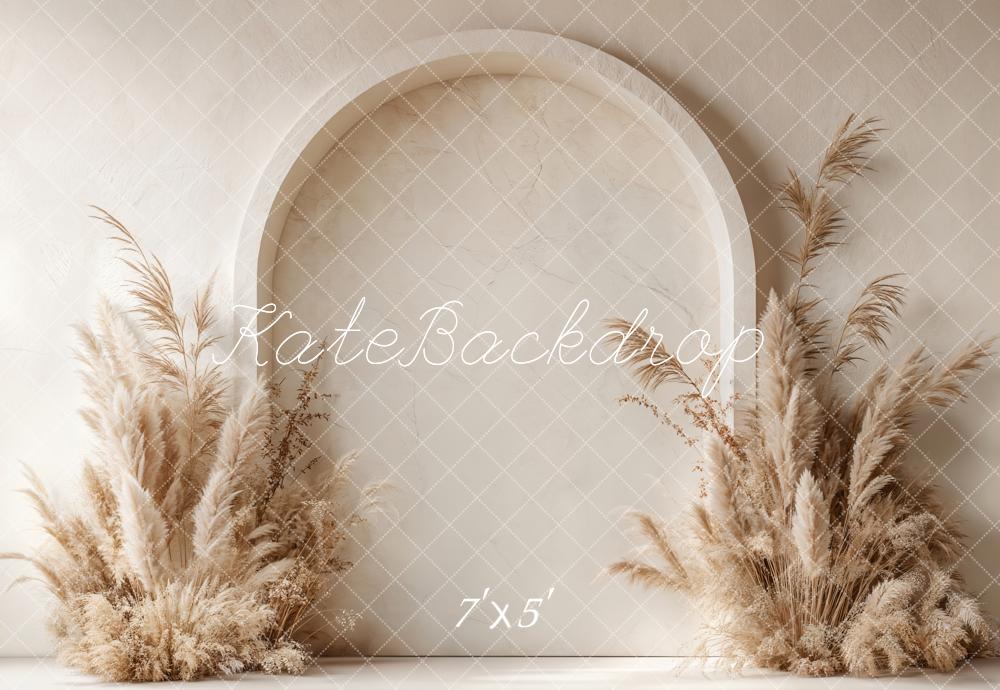 Kate Boho Arch Pampas Grass Backdrop Designed by Emetselch