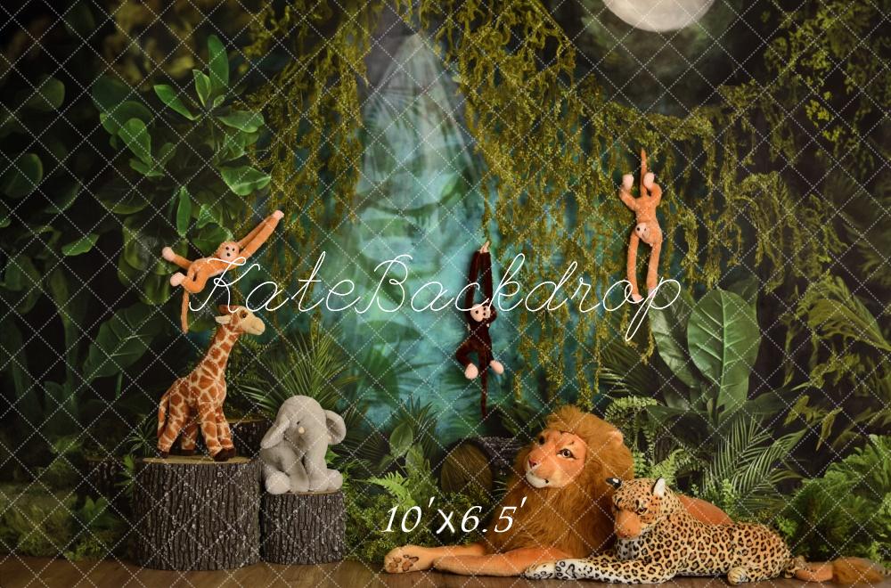 Kate Wild One Jungle Animals Backdrop Designed by Mandy Ringe Photography