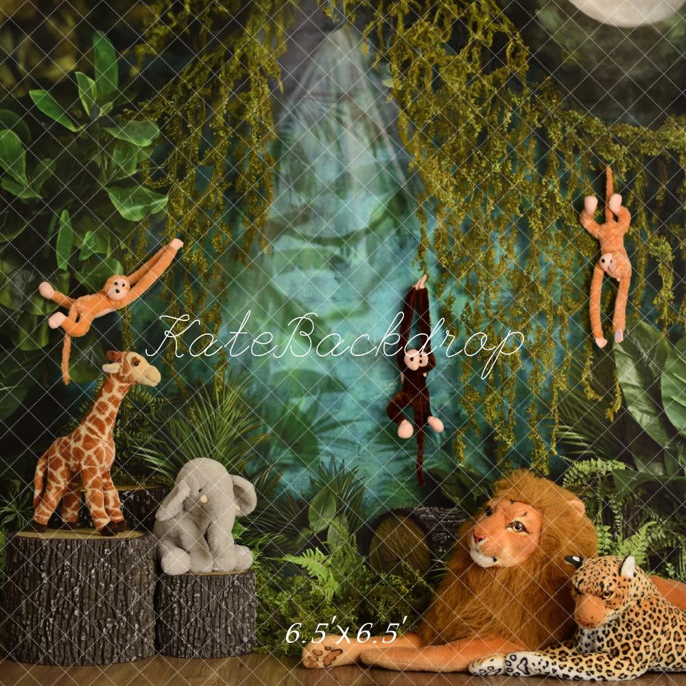 Kate Wild One Jungle Animals Backdrop Designed by Mandy Ringe Photography