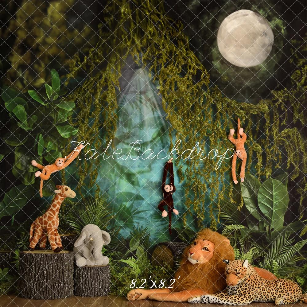 Kate Wild One Jungle Animals Backdrop Designed by Mandy Ringe Photography