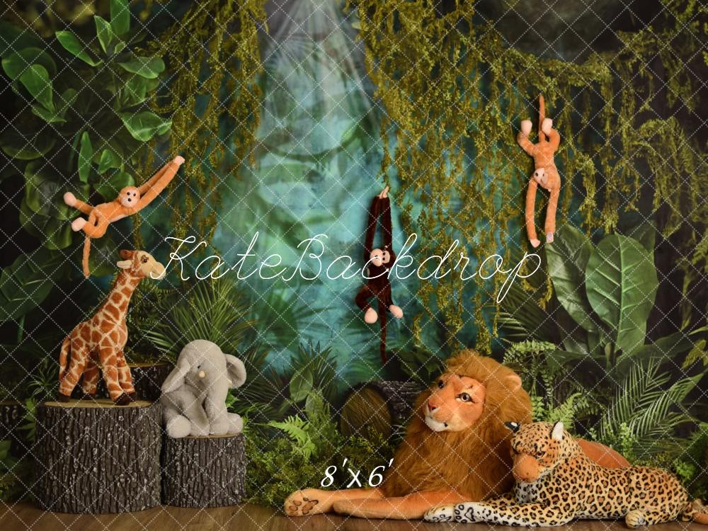 Kate Wild One Jungle Animals Backdrop Designed by Mandy Ringe Photography