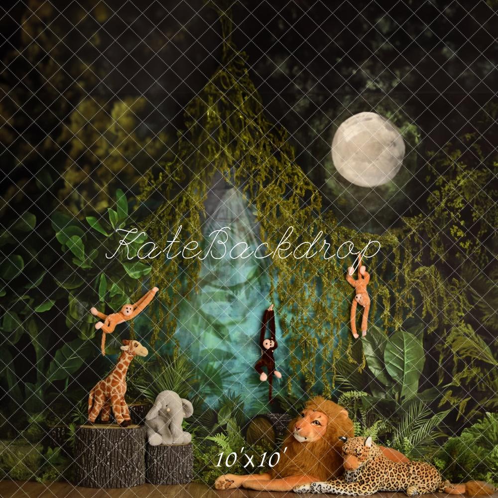 Kate Wild One Jungle Animals Backdrop Designed by Mandy Ringe Photography