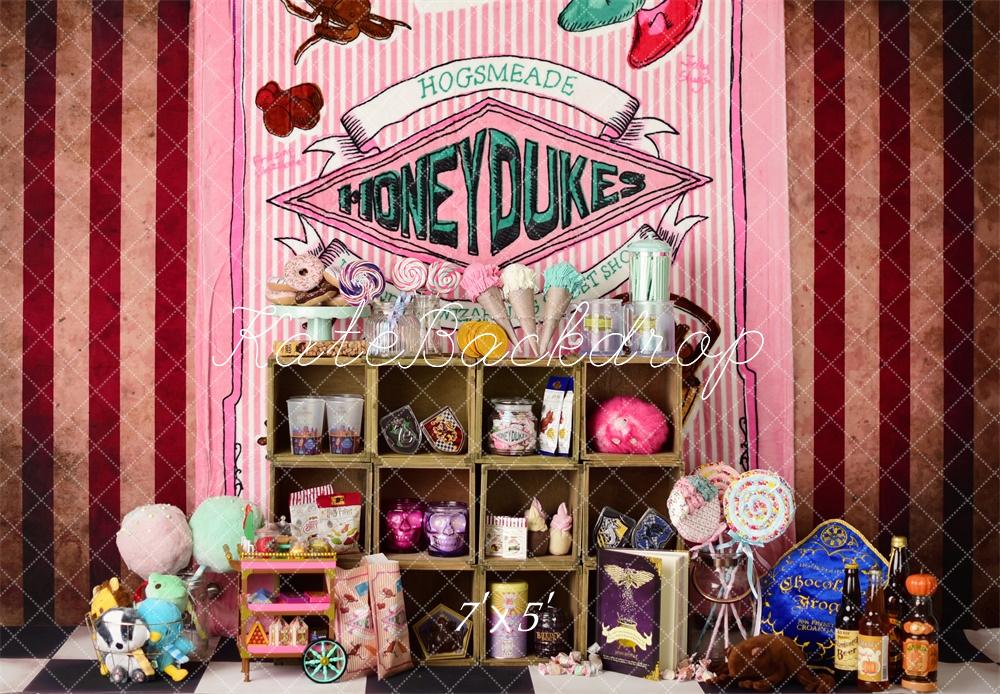 Kate Wizard Candy Shop Backdrop Designed by Mandy Ringe Photography