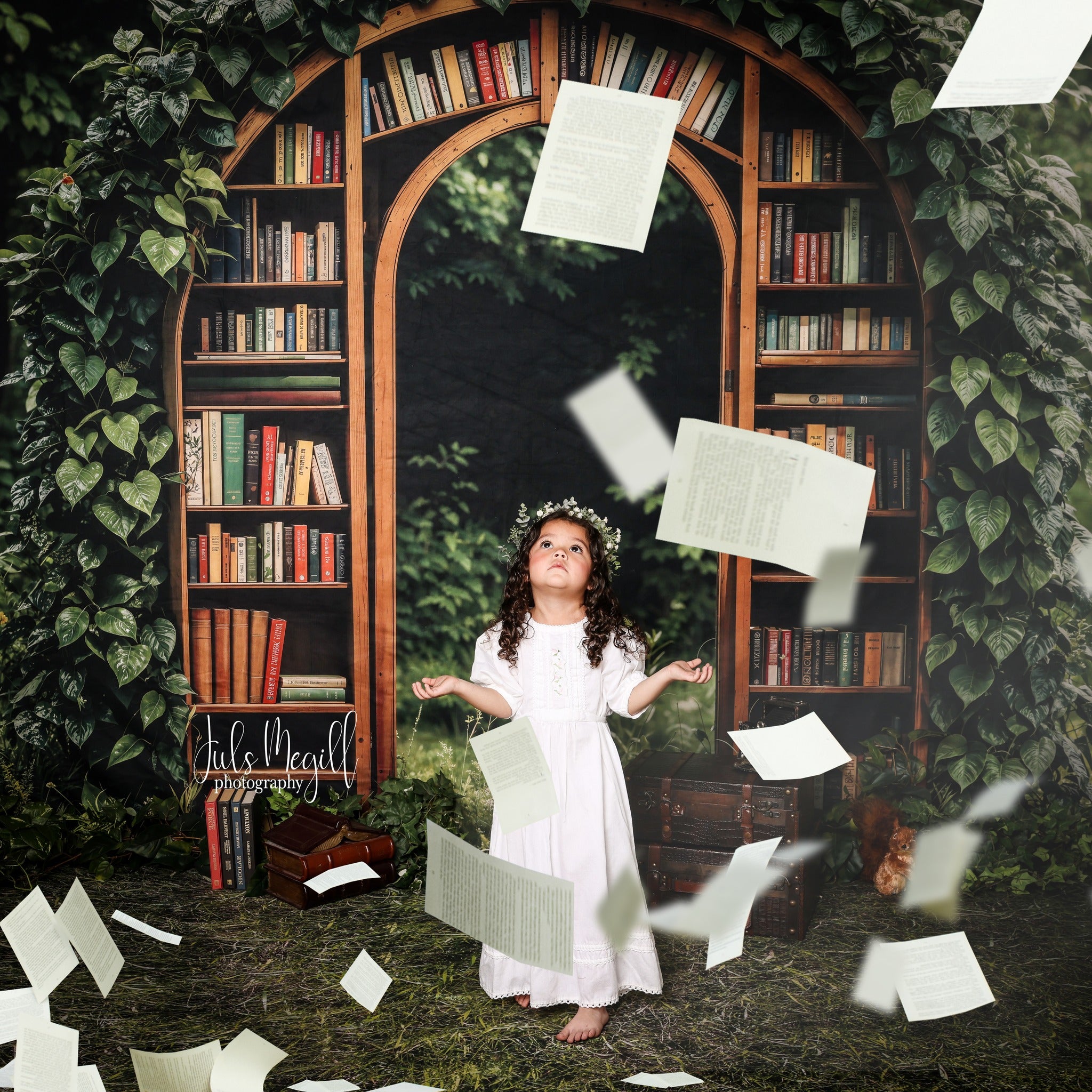 Kate Spring Garden Library Arch Backdrop Designed by Emetselch