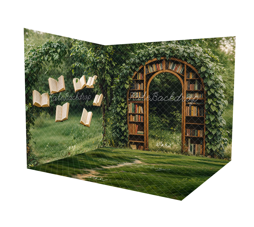 Kate Spring Green Arched Bookshelf Room Set(8ftx8ft&10ftx8ft&8ftx10ft)