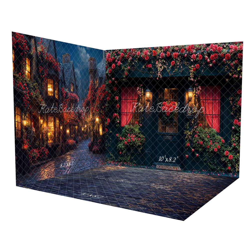 Kate Romantic Floral Village Night Room Set(8ftx8ft&10ftx8ft&8ftx10ft)