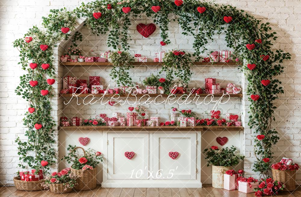 Kate Valentine's Day Floral Gift Cabinet Arch Backdrop Designed by Emetselch