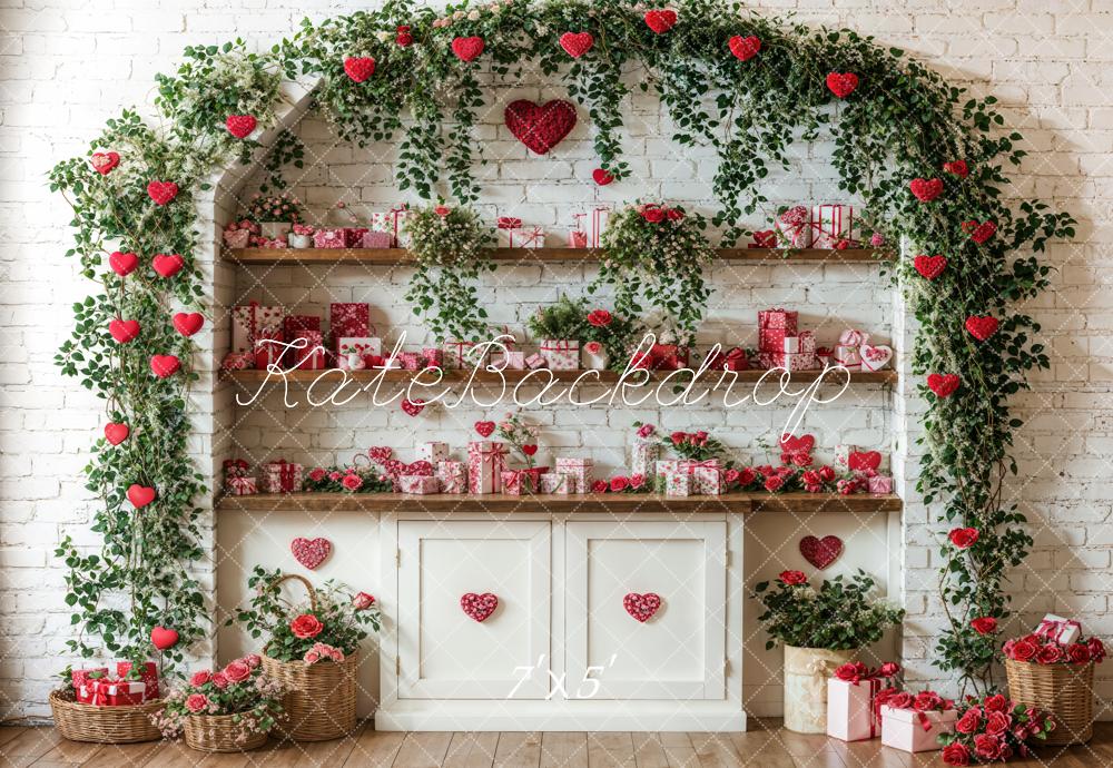 Kate Valentine's Day Floral Gift Cabinet Arch Backdrop Designed by Emetselch