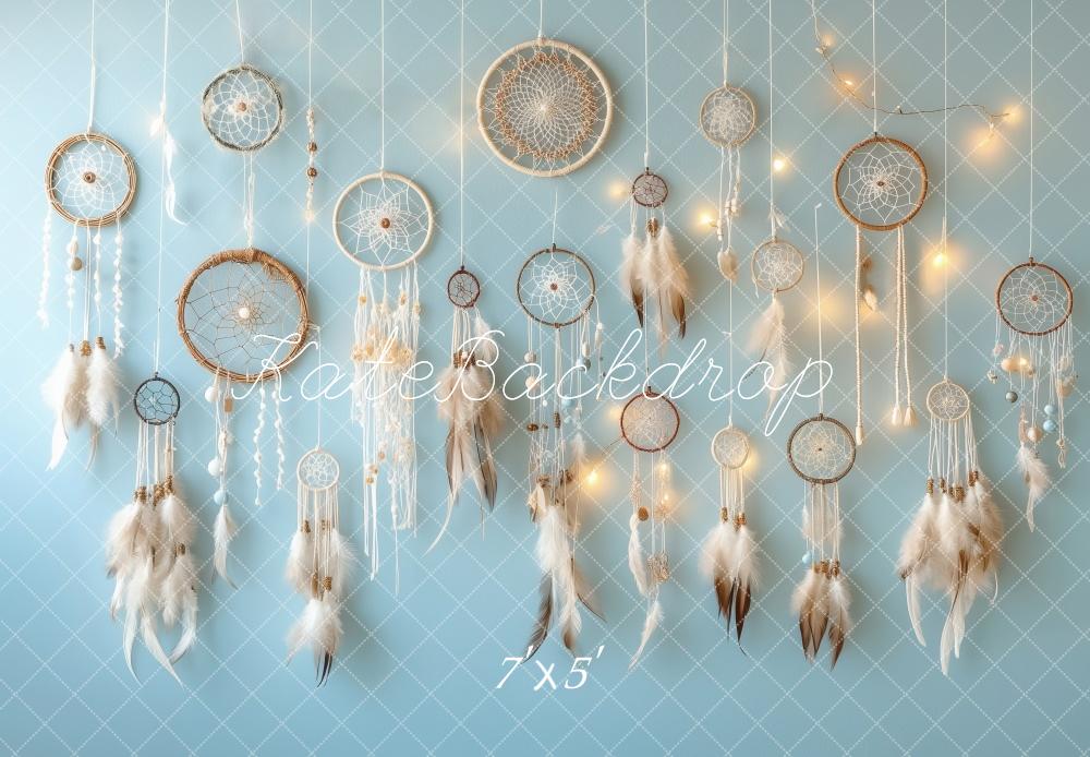 Kate Bohemian Dreamcatchers Backdrop Blue Mother's Day Designed by Patty Robert