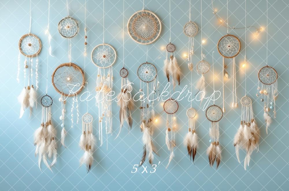 Kate Bohemian Dreamcatchers Backdrop Blue Mother's Day Designed by Patty Robert