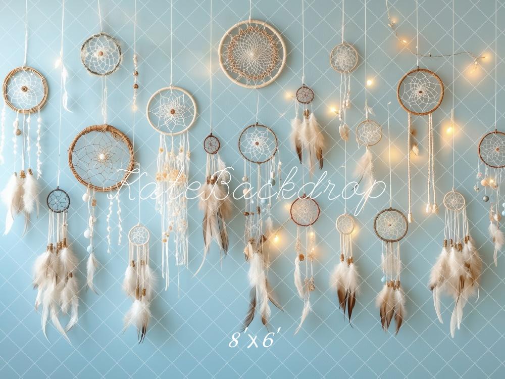 Kate Bohemian Dreamcatchers Backdrop Blue Mother's Day Designed by Patty Robert