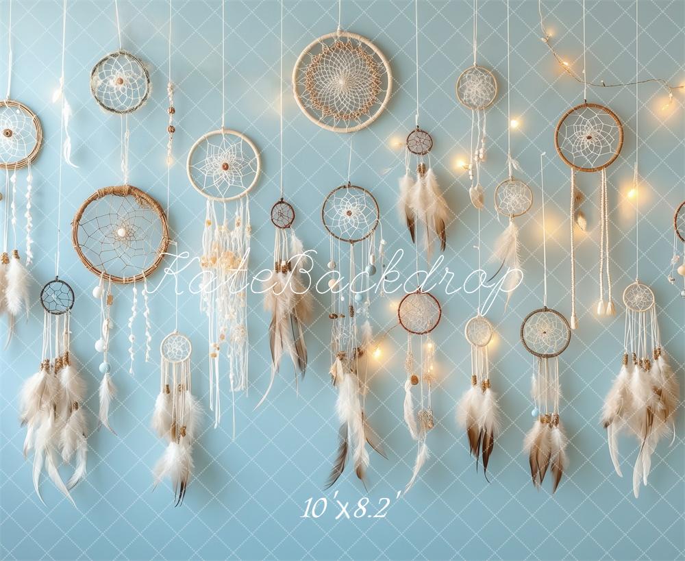 Kate Bohemian Dreamcatchers Backdrop Blue Mother's Day Designed by Patty Robert